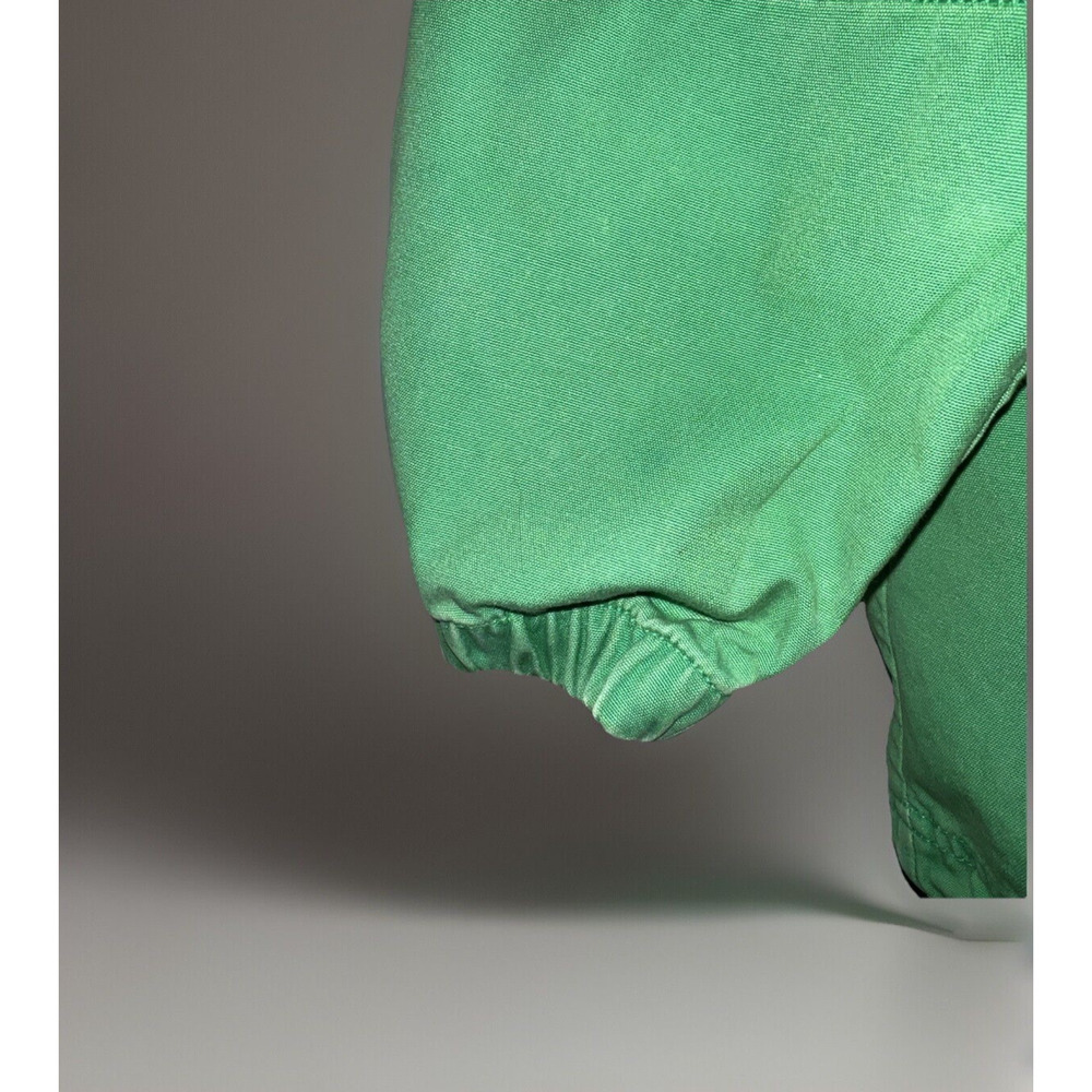 VTG Nautical Hooded Windbreaker Jacket Blue Green White Canvas Small 1980s Retro - Picture 7 of 9
